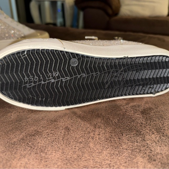 New Stylish Glitter Vintage Havana High-Top Sneakers - Picture 4 of 5